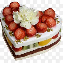 爱心草莓蛋糕美味