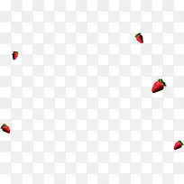 红色新鲜草莓水果漂浮