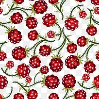野草莓面料图案