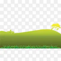 矢量绿色草地青草