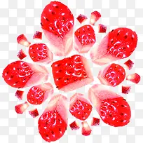 草莓创意甜品奶香