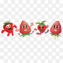 各种表情的草莓