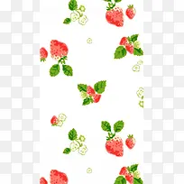 可爱的草莓手绘图