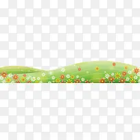 绿色手绘草地边框纹理