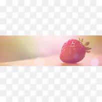 唯美草莓banner创意设计