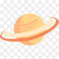 黄色扁平星环星球