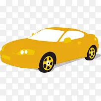 黄色车子图标