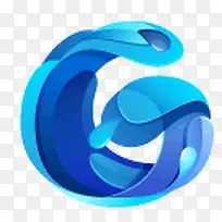 蓝色水字母G
