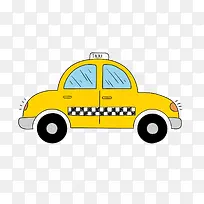 卡通手绘出租车