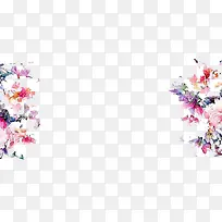 水彩花边