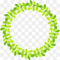 清新水彩花边矢量图