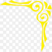黄色中式花纹边框装饰