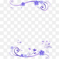 紫色花纹边框
