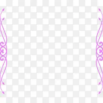 矢量手绘紫色花纹边框