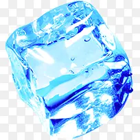 透明蓝色冰块素材
