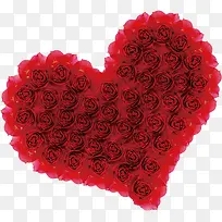 爱心红色玫瑰花朵
