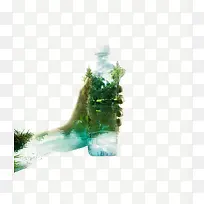 树叶瓶
