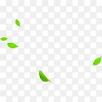 绿色卡通漂浮设计树叶春天季节