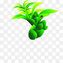卡通树叶植物绿色效果图