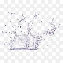 白色漂浮飞溅水滴