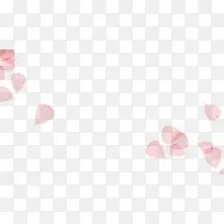 红色朦胧花瓣漂浮