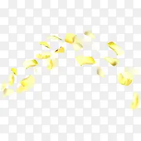 黄色唯美卡通漂浮花瓣