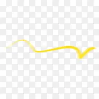 黄色不规则线条矢量png素材