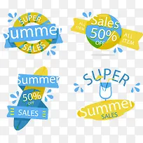 矢量手绘夏日促销