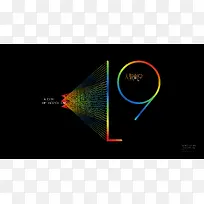 黑色背景彩色字体