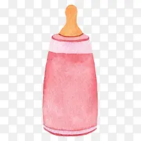 粉色奶瓶