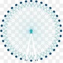 蓝色简约圆圈几何装饰图案