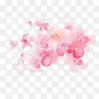 水彩粉色花纹