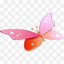 粉色卡通水彩可爱蝴蝶