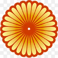 黄色展开花瓣展板素材