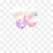 紫色白色浪漫气球