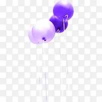 飘舞白色紫色气球