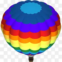 俯视彩色条纹热气球
