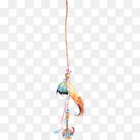 绳子上的羽毛和吊饰