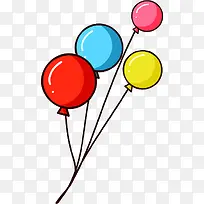 彩色圆形气球六一儿童节
