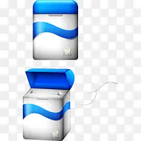 3D牙线矢量图