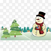 矢量受冻的雪人