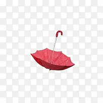 红色飞落雨伞