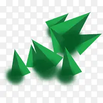 绿色立体三角图标