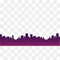 紫色渐变城市建筑