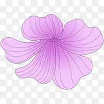 手绘紫色渐变花朵