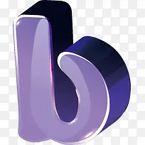 立体字母b