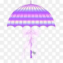紫色渐变雨伞效果设计