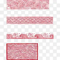 条纹红色矢量图
