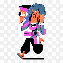 搞笑的插画人物