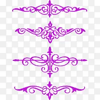 紫色大气欧式复古花纹